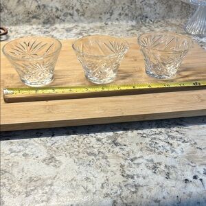 Vintage Anchor Hocking Clear Glass sherbert dish Set of 3 Star of David pattern